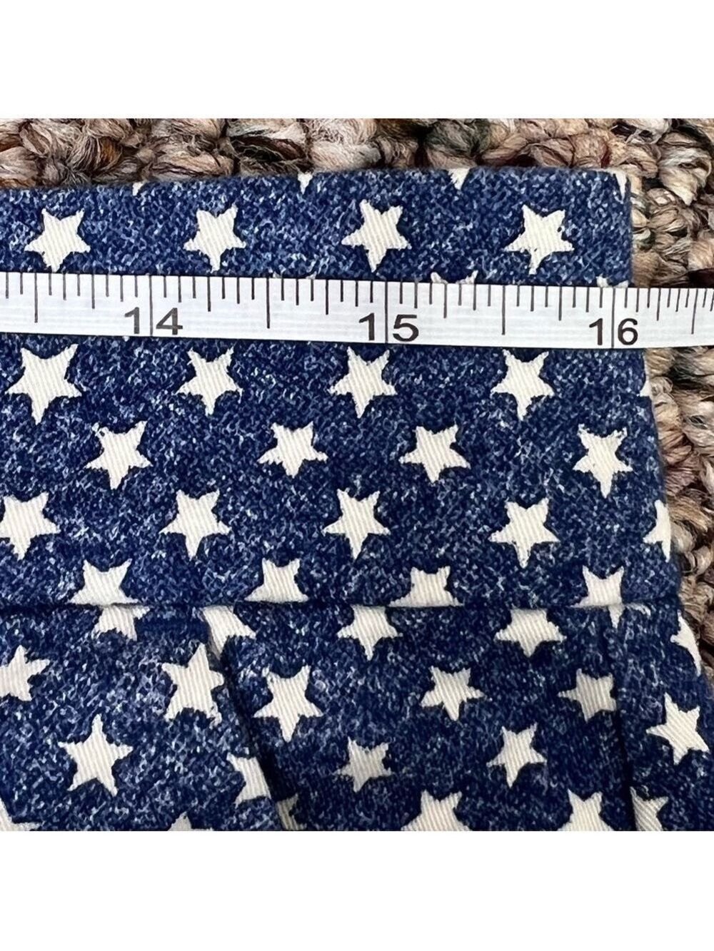 American Living Women Jean Shorts Stars Size 8 Stars Blue White - Picture 7 of 12
